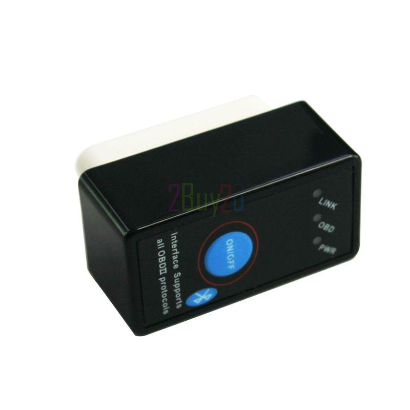 Mini elm327 bluetooth obd2 auto diagnostics scanner w/ power switch for android