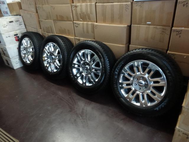 Ford platinum f-150 expedition 20 inch polished oem factory wheels rims tires
