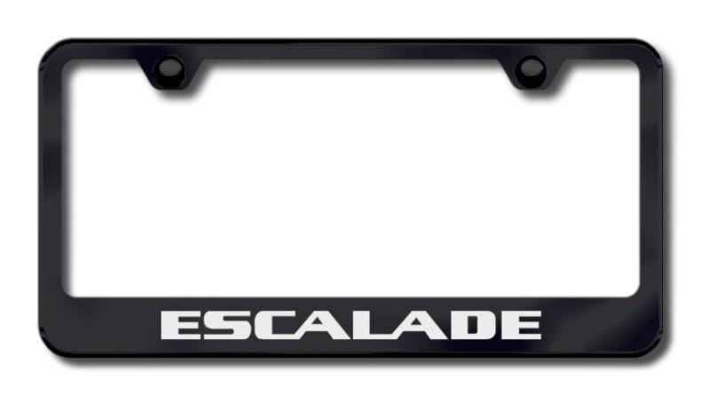Cadillac escalade laser etched license plate frame-black made in usa genuine