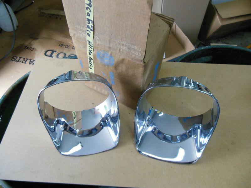 1978 1979 1980 1981 chevy camaro nos gm  headlight bezel right and left sides