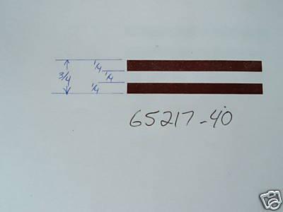 3/4" brick brown oem hd tankmetallic pinstripe 65217-40