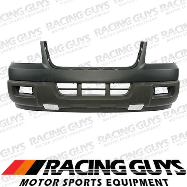 03-06 ford expedition front bumper cover primed facial plastic assembly black