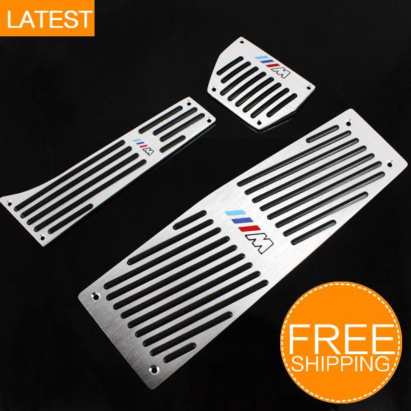 Silver aluminum rest fuel brake foot at pedals pads for bmw x5 x6 e70 e71