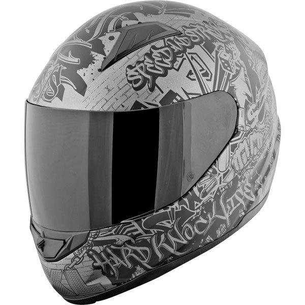 Grey/black m speed and strength ss1500 hard knock life full face helmet