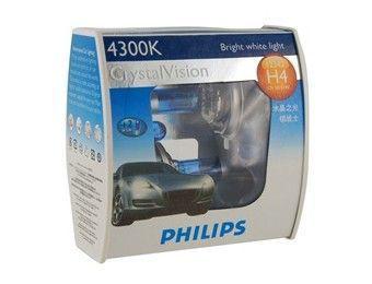  genuine philips crystal vision h4 4300k ultimate white light car auto 