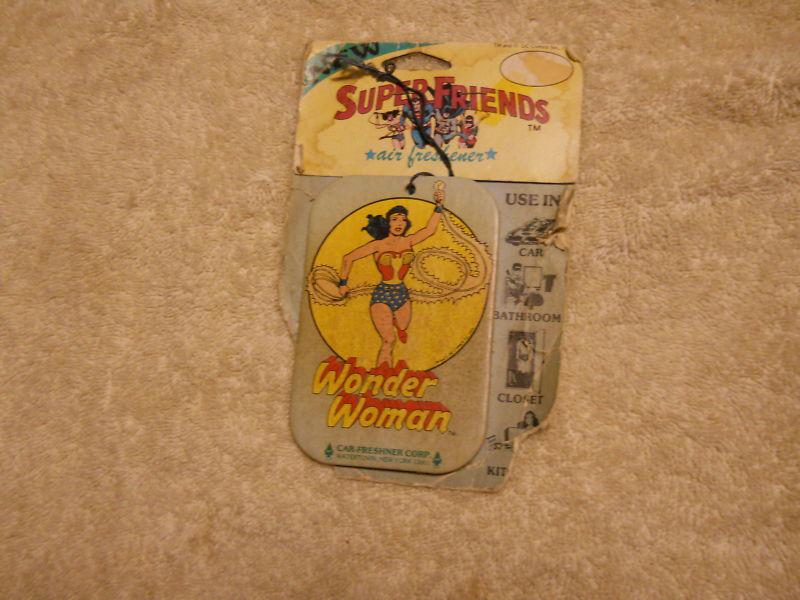  scarce wonder woman super friends air freshener new but package is bad 