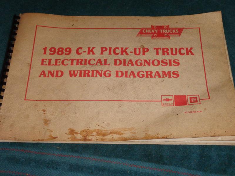 1989 chevy truck wiring diagrams shop manual  orig c/k 1500-3500 series book