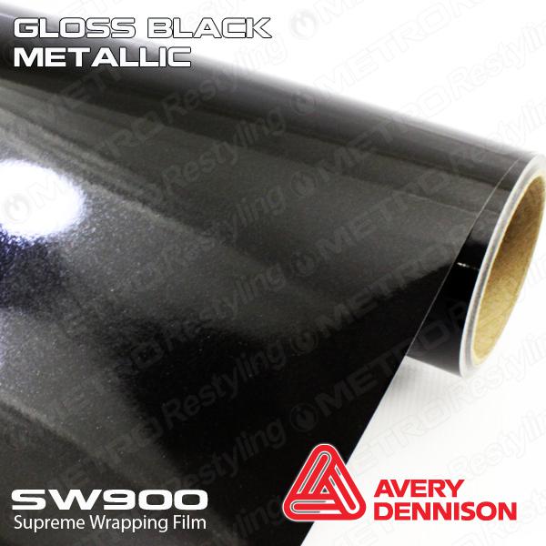 60in x 96in avery supreme gloss black metallic vinyl vehicle wrap decal film