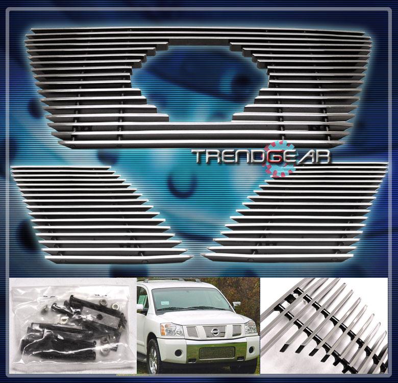 2004-2007 nissan titan pickup armada le se xe suv v8 upper billet grille grill