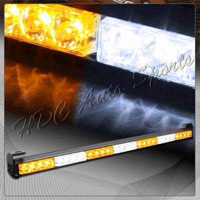 31.5" amber white led traffic advisor emergency flash strobe scanner light bar