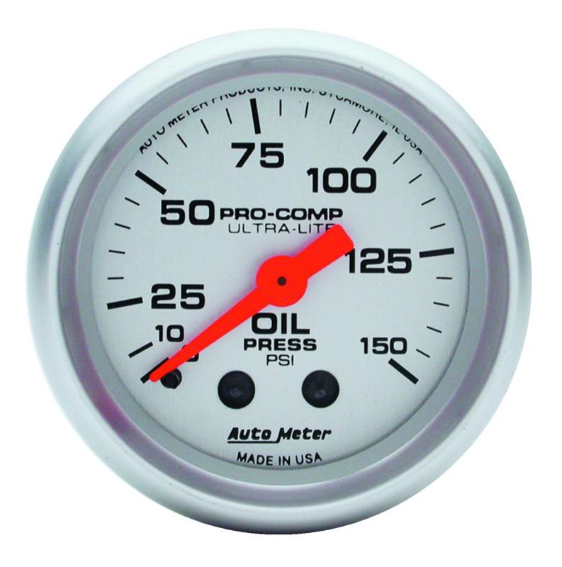 Auto meter 4323 ultra-lite; mechanical oil pressure gauge