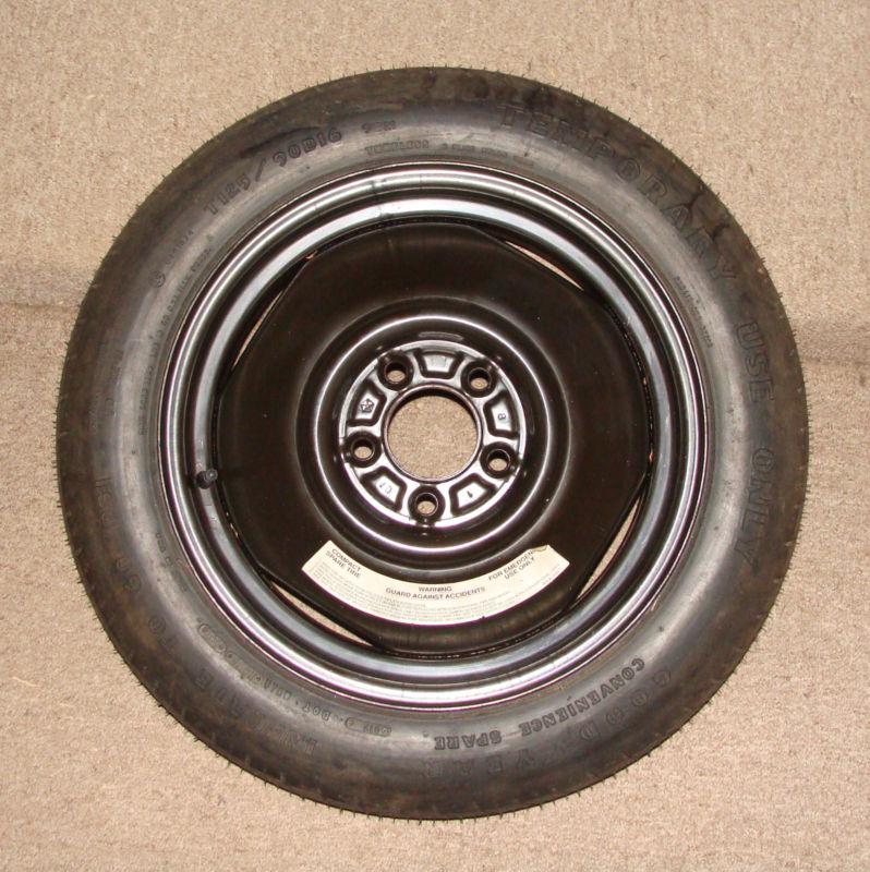 Jeep cherokee oem compact spare tire on rim *new* -donut wheel goodyear