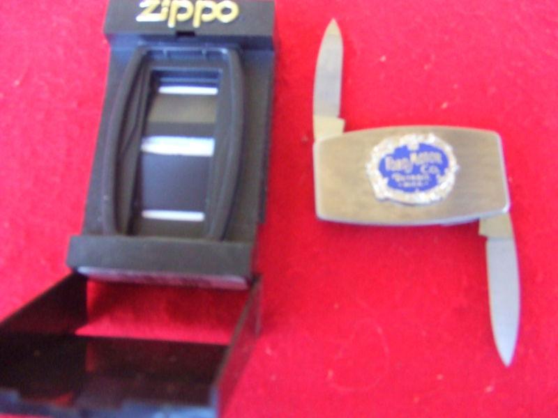 Nos zippo  knife and money clip.with ford emblem.