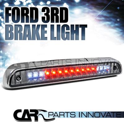 92-96 ford f150 f250 f350 clear led third 3rd brake light stop lamp