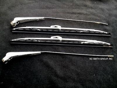 1955-1959 chevy/gmc truck stainless wiper arms with blades