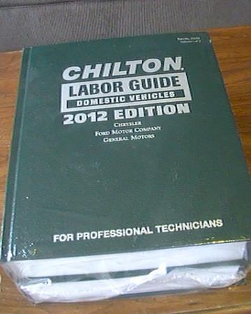 Chilton  2012 labor guide manual set  216155  new factory sealed