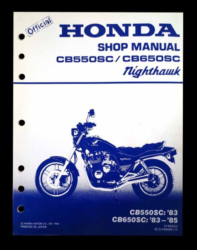 1983-85 honda nighthawk 550 650 cb550sc cb650sc cb550 cb650 sc repair manual