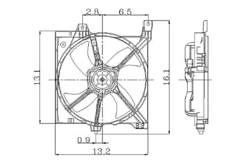 Replace ni3115111 - 95-97 nissan sentra radiator fan assembly car oe style part