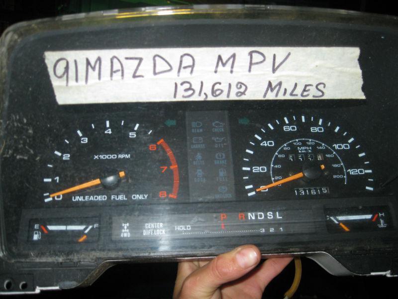 1991 mazda mpv speedometer cluster oem 