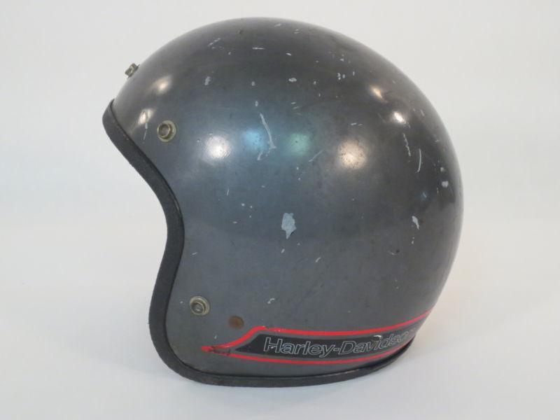 Oem harley-davidson vintage motorcycle helmet original paint gray