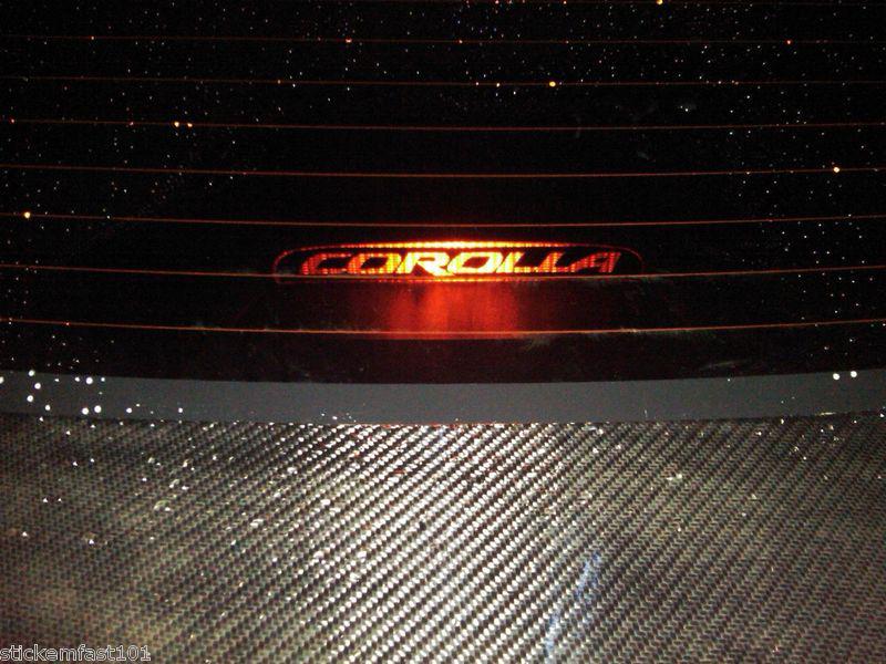 Toyota corolla 3rd brake light decal overlay 02 03 04 05 06 07 08