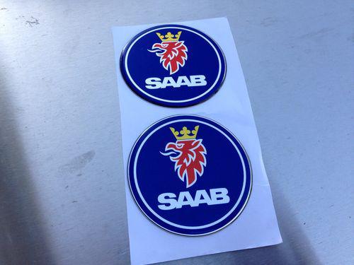 Saab griffin original style emblem decal 9-2x hood trunk 2.5"/63.5mm us seller!