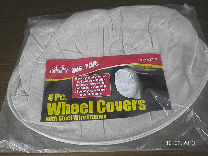 Wheel covers 4 piece (canvas with steel wire frames) chevrolet