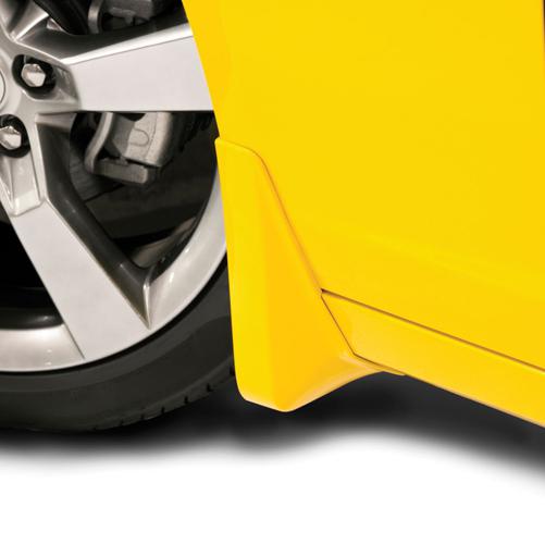 10-13 chevy camaro front & rear rally yellow splash guards by chevrolet 92214929