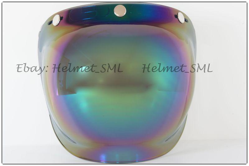 Flip up color lens bubble shield visor for motorcycle helmet hjc shoei vega
