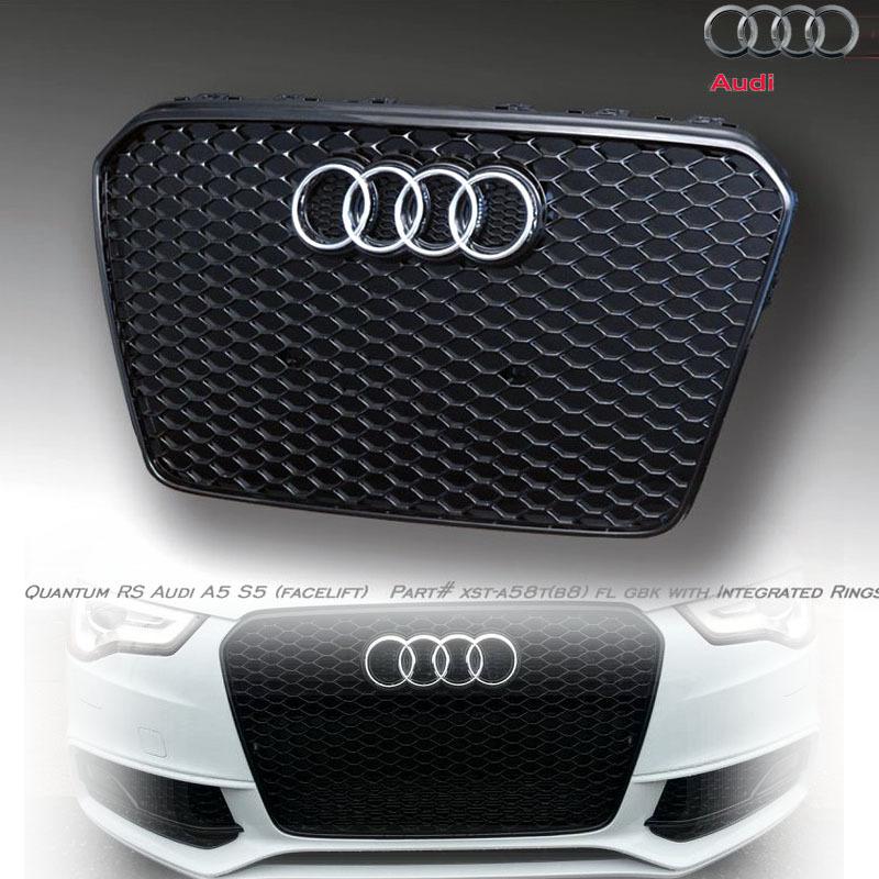 Rs5 front genuine sportback glossy black grille 2012-2013 up audi a5 s5 rs5