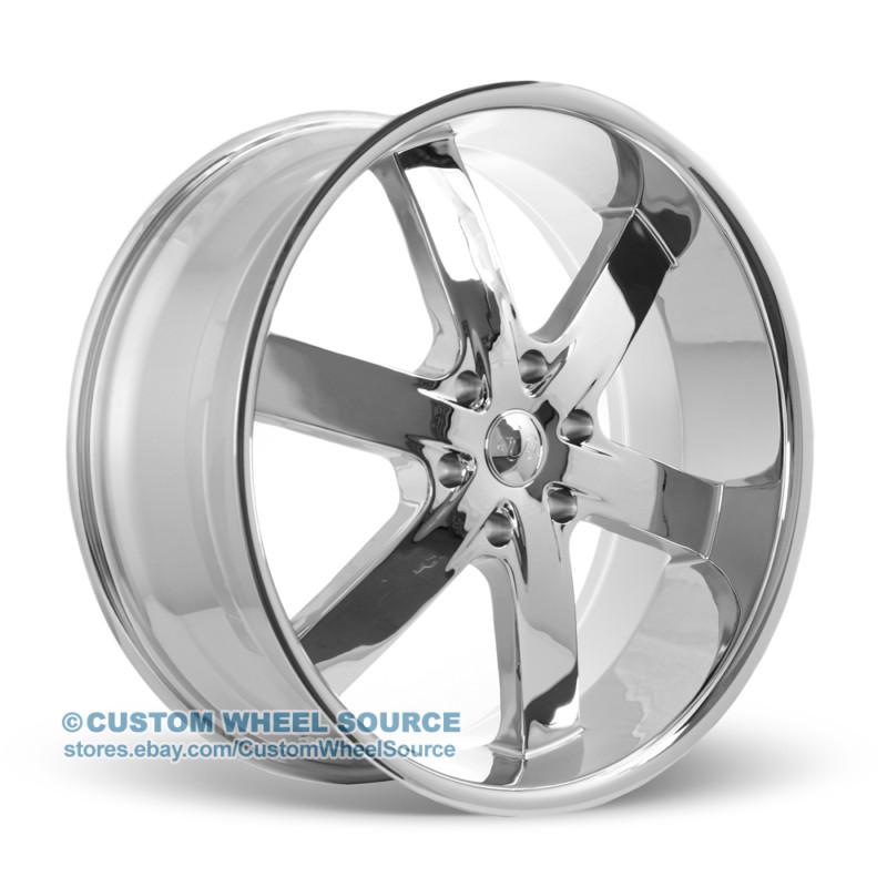 22" chrome rims cadillac chevy chevrolet u2-55 wheel and tire package