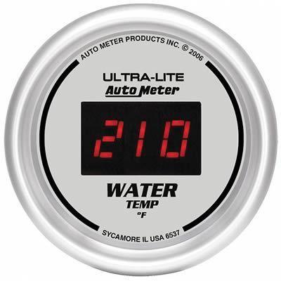Autometer ultra-lite digital series gauge water temperature 2 1/16" dia 6537