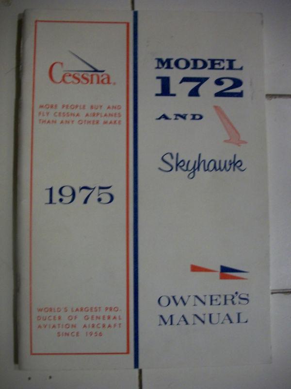 1975 cessna 172 and  skyhawk owner's manual