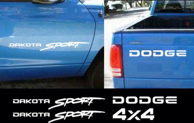 Silver  dodge dakota sport decal sticker kit 4x4 dodge 