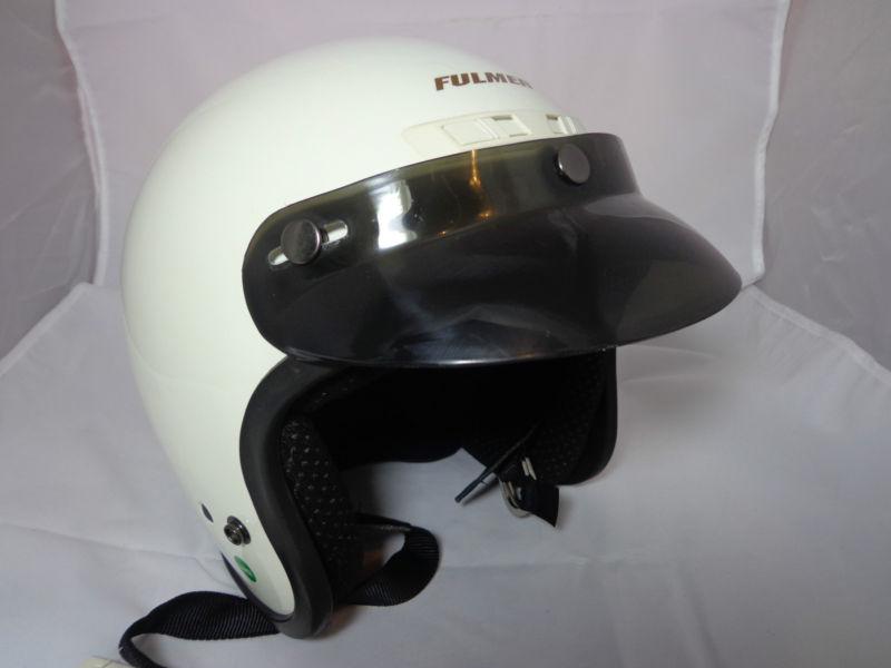 New fulmer af-20 white large dot certified motorcycle helmet with visor & vents