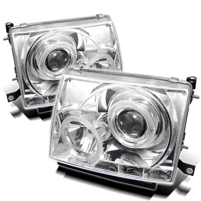 Spyder toyota tacoma 97-00 projector headlights - led halo - led ( replaceable