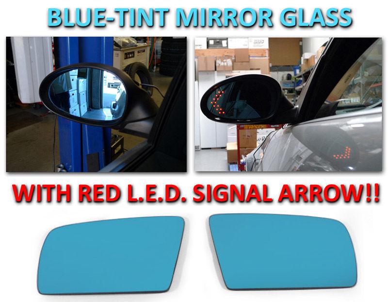 94-00 mercedes benz w202 c class 4d 5d red arrow led turn signal mirror glass