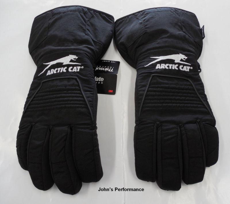 Arctic cat black advantage snowmoible gloves m 2xl 5232-212  5232-218