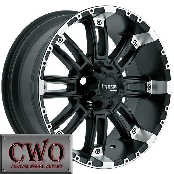 20 black incubus crusher wheels rims 8x170 8 lug ford f250 f350 super duty