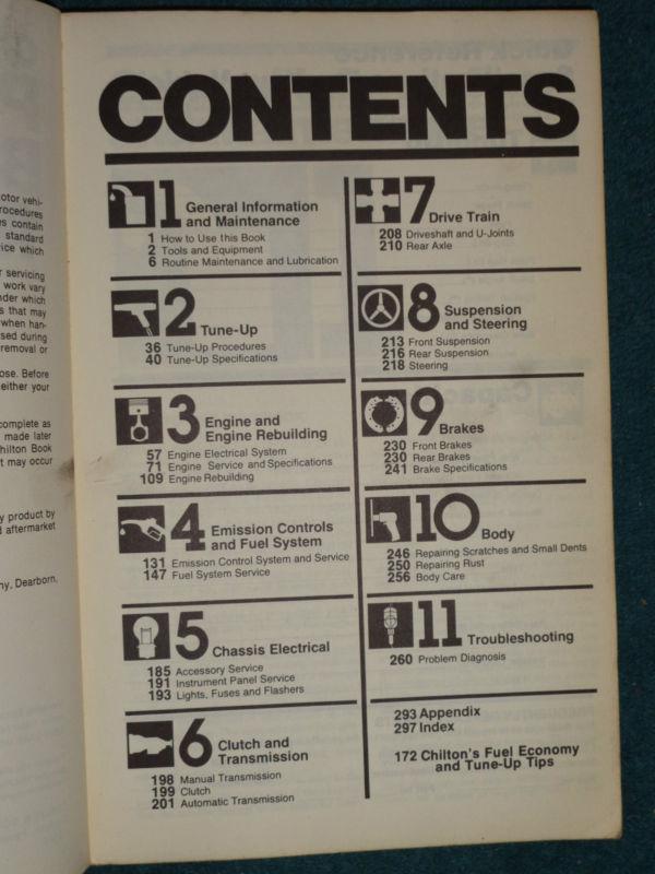 Sell 1971-1980 FORD PINTO / MERCURY BOBCAT SHOP MANUAL / CHILTONS BOOK