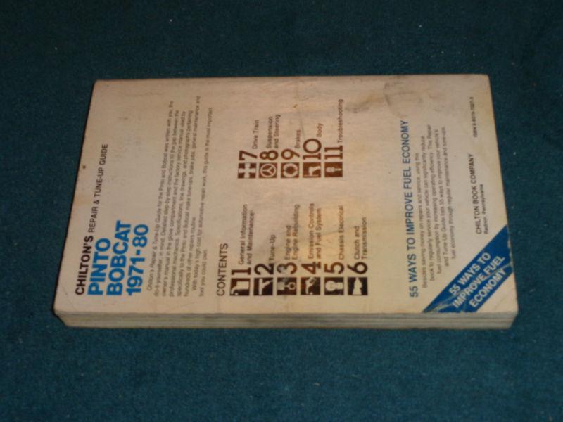 Sell 1971-1980 FORD PINTO / MERCURY BOBCAT SHOP MANUAL / CHILTONS BOOK