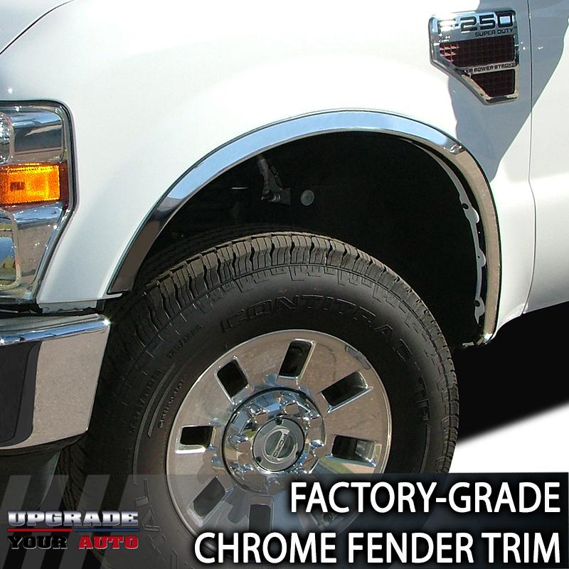 2007-2013 toyota tundra (w/ front&rear splash guards) 4dr 4pc chrome fender trim