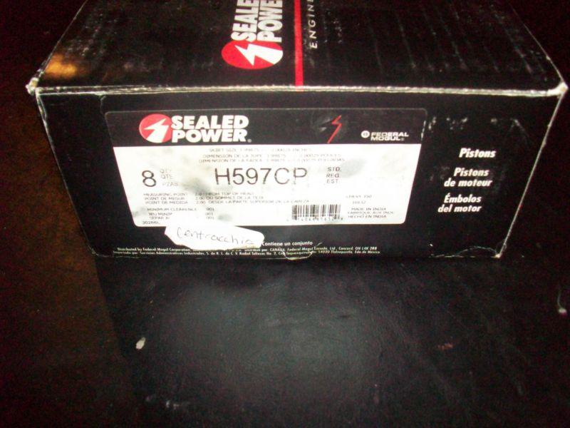 H597cp sealed power speed pro matched piston standard set 8, fit lt1 350 new