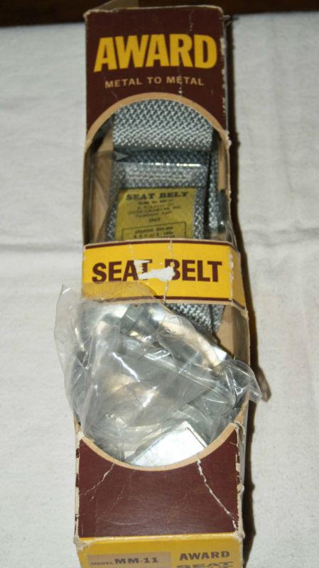 Vintage old stock award metal to metal seat belt mm 11 shore calnevar inc 1965 