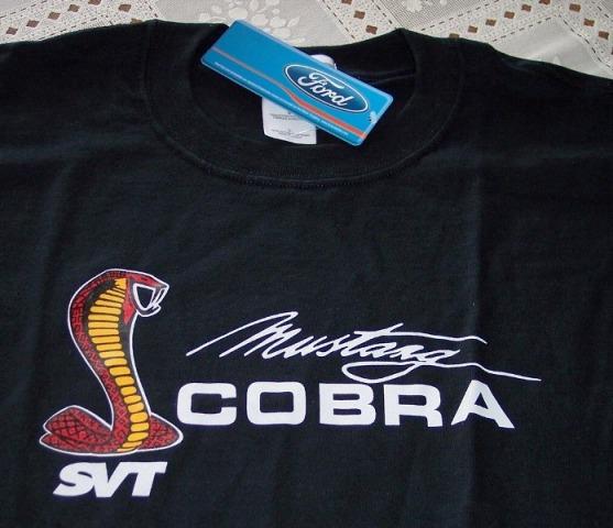 New ford mustang svt shelby cobra size med large or xxl black 100% cotton shirt!