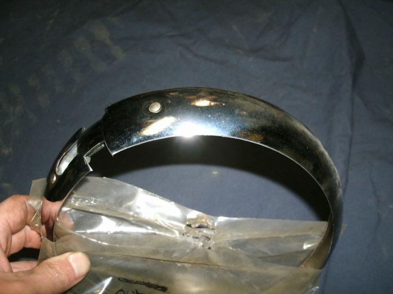 Harley davidson headlamp headlight rim bezel fl, big twin 1949-1954 # 33-0524