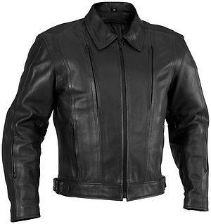River road cruiser leather jacket black us 52