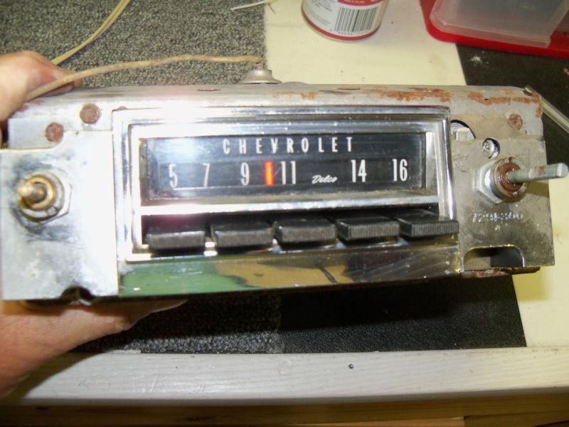 Working original 1966 chevy impala ss am radio gm delco serviced 986545  