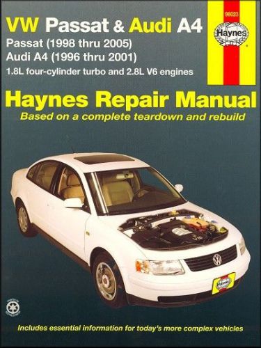 Vw passat 1998-2005, audi a4 1996-2001 repair and service manual by haynes
