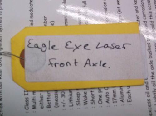 Eagle eye laser alignment system front and back for kart racing